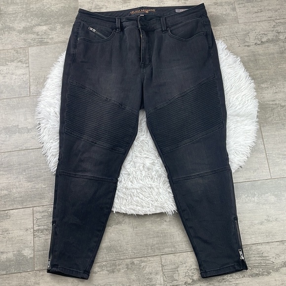SEVEN7 MELISSA MCCARTHY Pencil faded black Moto Jeans. Size 18w - Picture 2 of 12